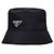 Prada Re-Nylon Triangular Logo Bucket Hat Black - view 4
