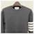 Thom Browne Strickpullover aus Baumwolle Milano mit diagonalen Streifen Braun  - Ansicht 15