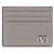 Valentino Portacarte con logo grigio LMV Marrone