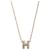 Hermès Collier Mini Pop Hache Marron Glacé Or Rose  - vue 1