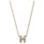 Hermès Collier Mini Pop Hache Marron Glacé Or Rose  - vue 2