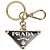 Prada Portachiavi Logo Triangolo Nero Oro - vista 2