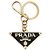 Prada Portachiavi Logo Triangolo Nero Oro - vista 3