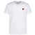 Comme Des Garcons AX Red Patch Kurzarm-T-Shirt Weiß
