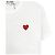 Comme Des Garcons AX Red Patch Kurzarm-T-Shirt Weiß - Ansicht 4