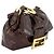 Fendi Borsa Baguette Nano Mama in pelle fine marrone - vista 2