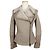 Burberry Kurze Mustang-Jacke aus hellkhakifarbenem Lammleder mit Reißverschluss Braun