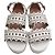 Alaïa Sandali in pelle bianchi con fori Multicolore - vista 2