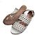 Alaïa Sandali in pelle bianchi con fori Multicolore - vista 3