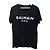 Balmain Logo Kurzarm-T-Shirt Schwarz