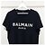 Balmain Logo Kurzarm-T-Shirt Schwarz - Ansicht 4