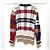 Thom Browne V-Ausschnitt Cardigan mit Donegal-Tartanstreifen Rot - Ansicht 3