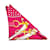 Hermès Bufanda de Seda Triangular Gigante Rosa