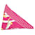 Hermès Bufanda de Seda Triangular Gigante Rosa - vista 4