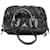 Prada Borsa Tote e Borsa a Spalla Tesuto Gofer Nero - vista 6