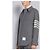 Thom Browne Stripe Plain Woven Wool Snap Button Shirt Jacket - view 7