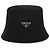 Prada Cappello bucket nero in Re-Nylon con logo in metallo - vista 2