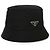 Prada Cappello bucket nero in Re-Nylon con logo in metallo - vista 3