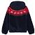Céline Giacca con cappuccio in pile Fair Isle Triomphe Blu Navy Rosso - vista 2