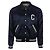 Céline Jaqueta de nylon satin Teddy Azul