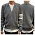 Thom Browne Milano Stitch Overbrand Bar Cardigan Mittelgrau Braun - Ansicht 13