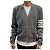 Thom Browne Milano Stitch Overbrand Bar Cardigan Mittelgrau Braun - Ansicht 14