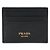 Prada Cartera de metal con logo dorado Negro - vista 2