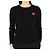 Comme Des Garcons Damen Rundhals-Pullover mit rotem Wappen (schwarz) SCHWARZ