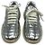 Miu Miu Sneakers Metalliche Trapuntate da Donna Argento - vista 3