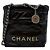 Chanel Mini borsa hobo in pelle di vitello lucida argento nero - Ansicht 2