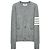 Thom Browne Damen-Wollcardigan mit Armband in Grau Braun