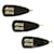Miu Miu Logo Hair Clip Set Black  - view 1