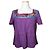 Etro Top a maniche corte ricamato viola Porpora