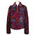 Versace Multicolor Eco-Fur Zip-Up Jacke Pink