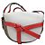 Loewe Borsa a tracolla rossa Off-White con pattina Marrone