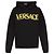 Versace Hoodie mit Silhouette-Logo Schwarz