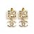 Chanel CC-Ohrringe aus Champagnergold-Kristallperlen Golden - Ansicht 3