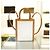 Céline Vertikale Canvas Cabas Tasche Weiß Braun Leder - Ansicht 12