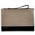 Chloé Bolso clutch de lino y cuero SENSE con logo - Negro