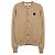 Comme Des Garcons Rundhals-Cardigan mit schwarzen Strassherzen Braun - Ansicht 3