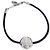 Dior Bracciale Cannage Nero Argento con Incisione del Logo - vista 11