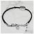 Dior Bracciale Cannage Nero Argento con Incisione del Logo - vista 5