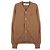 Comme Des Garcons Cardigan Marrone con Patch a Cuore Doppio Rosso