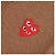 Comme Des Garcons Cardigan Marrone con Patch a Cuore Doppio Rosso - vista 8
