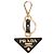 Prada Portachiavi Triangolo Logo Saffiano Nero