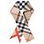 Burberry Foulard Twilly in seta a quadri Archive Beige Marrone - vista 4