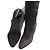 Hermès Botas Largas de Ante Gris Fieltro Negro - vista 3