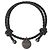 Bottega Veneta Bracciale in Nappa Intrecciato Nero - vista 2