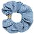 Céline Bestickte Scrunchie Messing Gold-Finish Baumwolle Hellblau