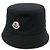 Moncler Cappello bucket in cotone Nero